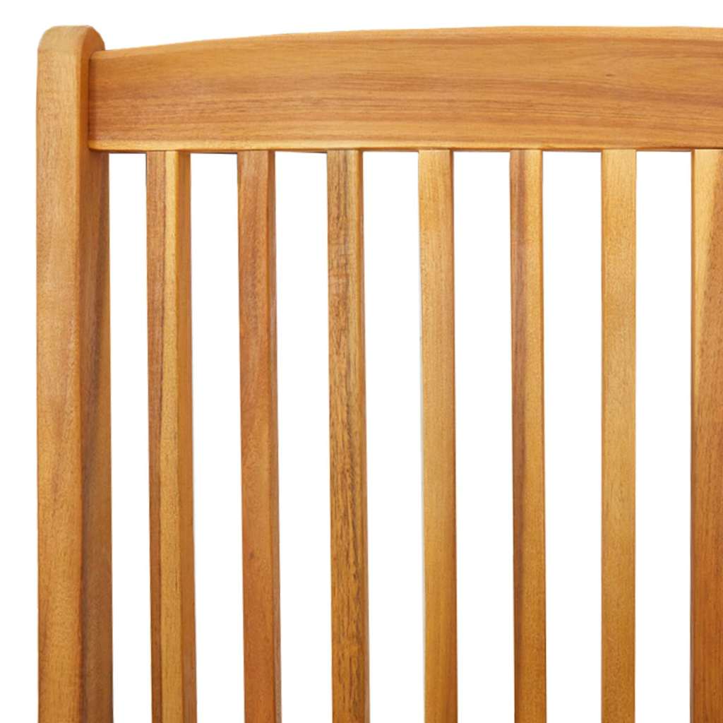 Folding Chair 2 pcs White 49 x 57.5 x 92cm Solid Acacia wood